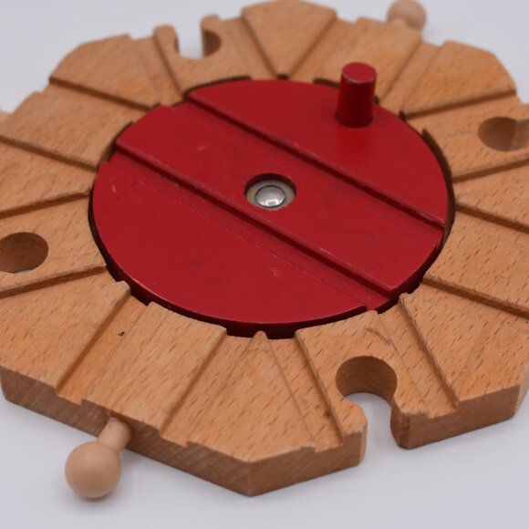 Thomas The Train Wooden Railway Roundabout 8-Way Turntable Switch Track USED - Picture 4 of 6